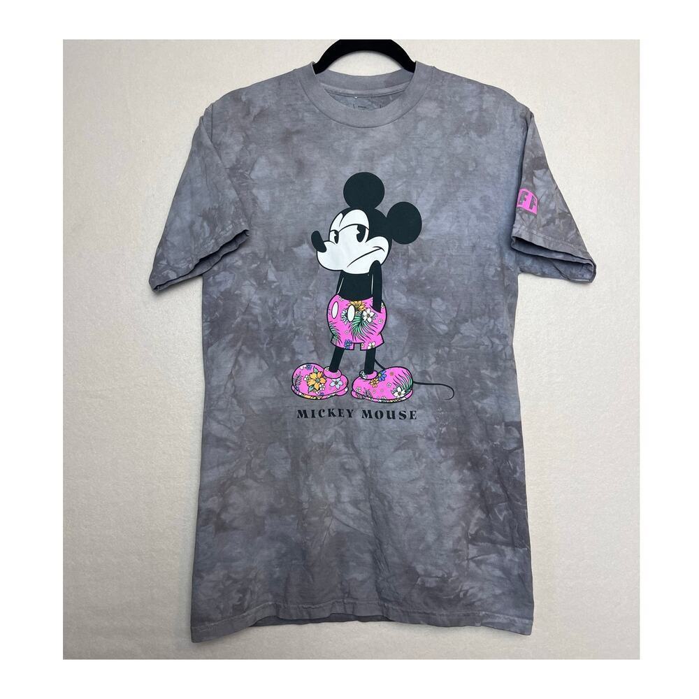 Neff Disney Mickey Mouse Hands in Pockets Men's Grey Heather T-Shirt Size Medium